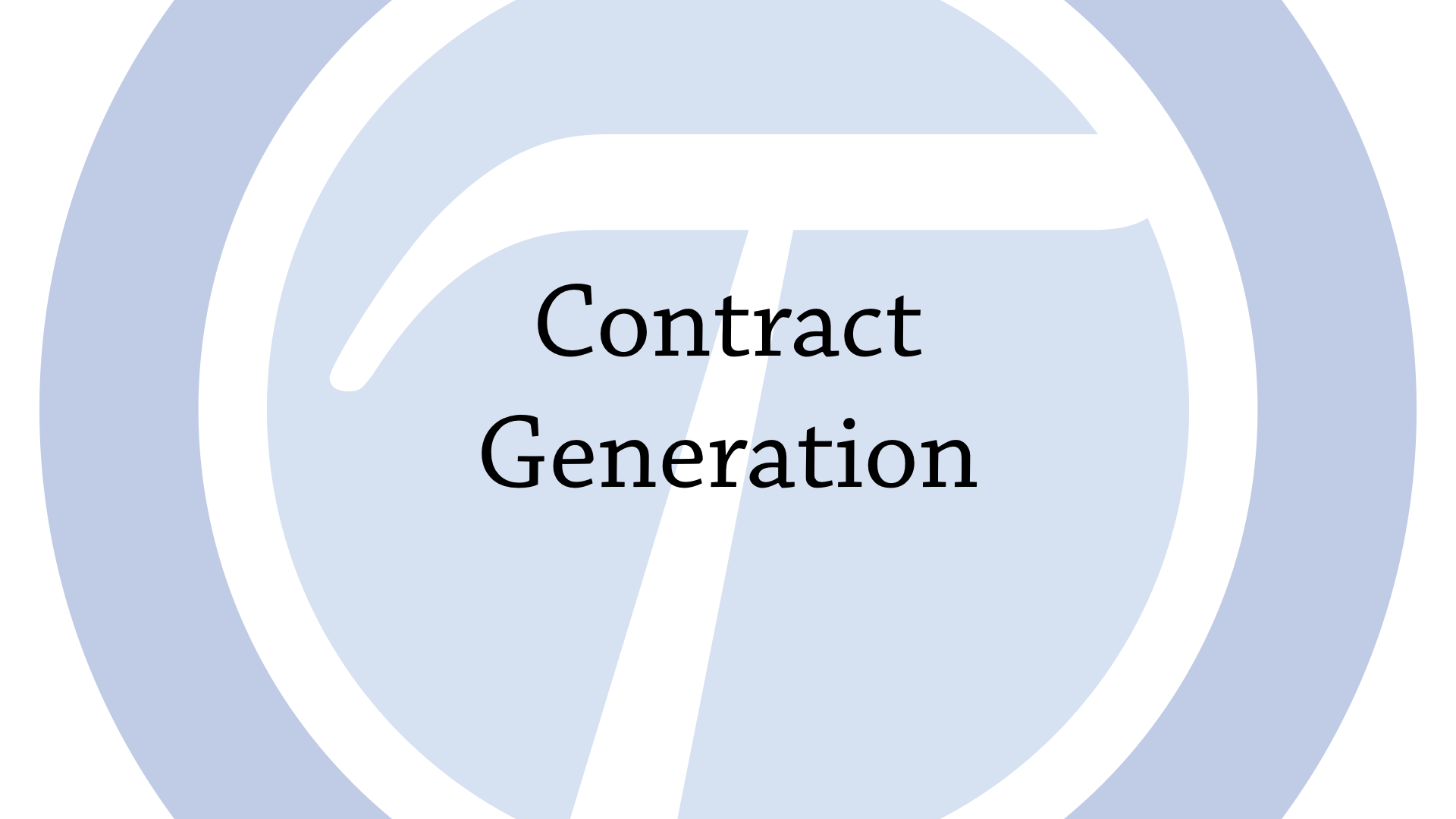 Contract generation